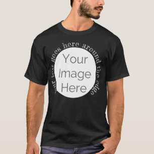 Your Image Here Custom T-Shirt – Editable photo