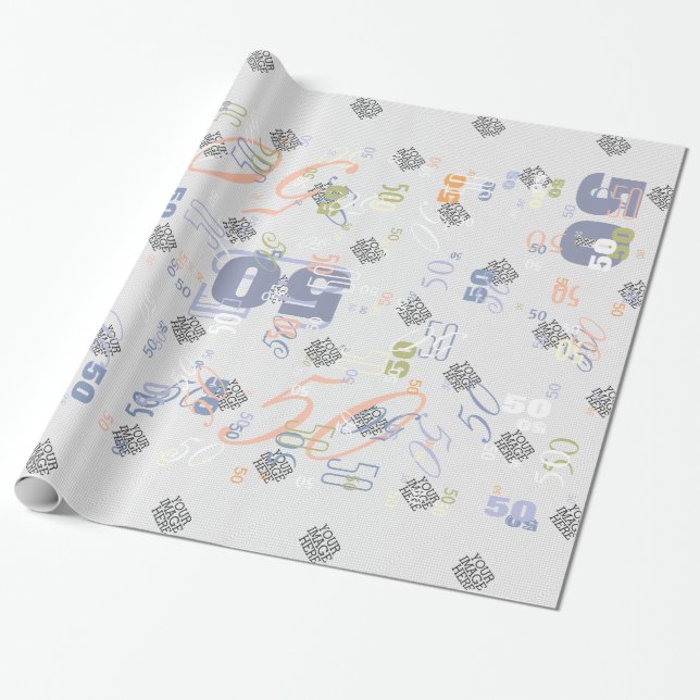Your Image Here One Easy Step Instructions Wrapping Paper (Unrolled)