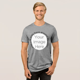 your image here, photo custom and text bachelor  Tri-Blend shirt