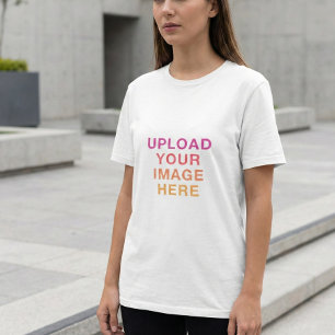 Your Image Logo Blank White Front Back T-Shirt