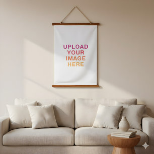 Your Image Logo Blank White Hanging Tapestry