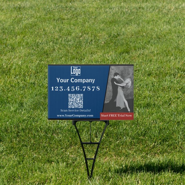 Your Image Logo Company  Phone QR Code Promotional Sign (Insitu)