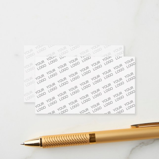 Your Image/Logo Lightened Automatically + Pattern Enclosure Card (Front/Back In Situ)