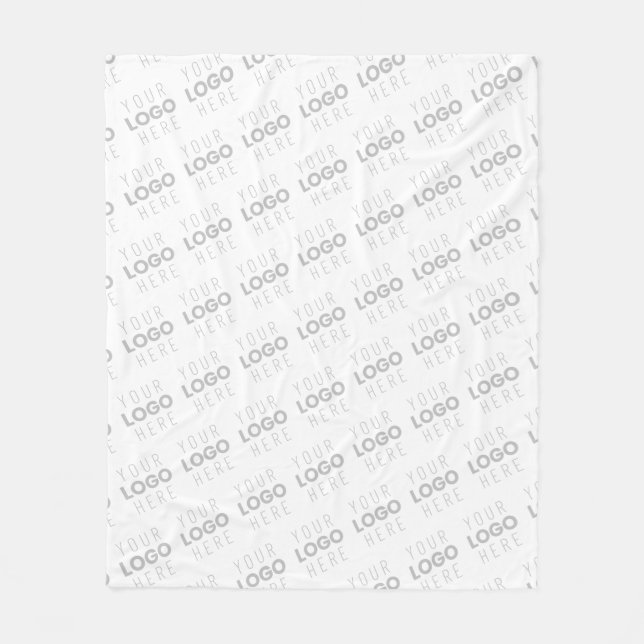 Your Image/Logo Lightened Automatically + Pattern Fleece Blanket (Front)
