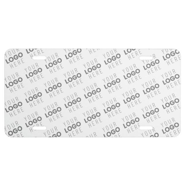 Your Image/Logo Lightened Automatically + Pattern License Plate (Front)