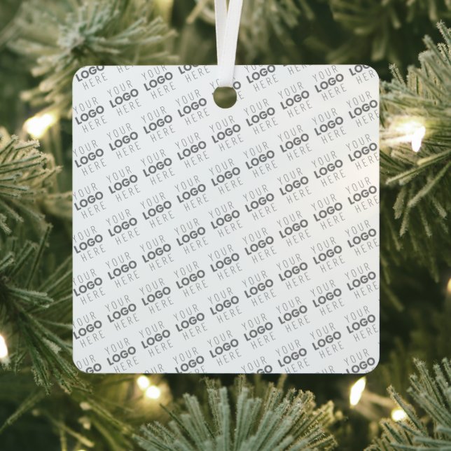 Your Image/Logo Lightened Automatically + Pattern Metal Ornament (Insitu)