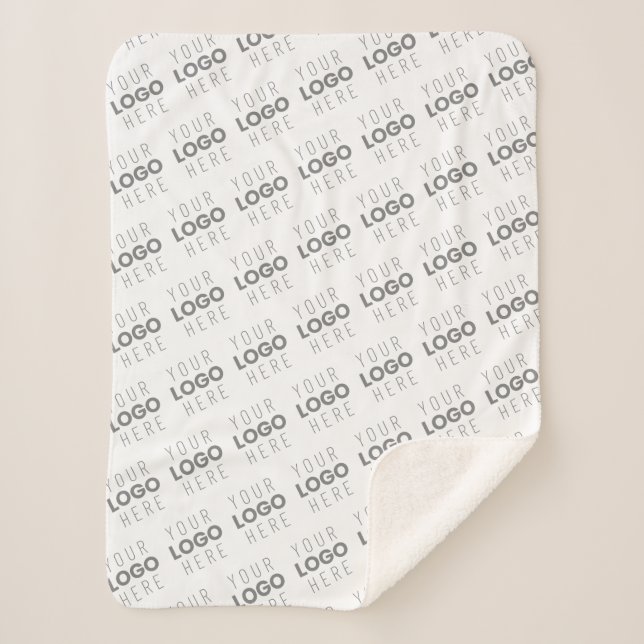 Your Image/Logo Lightened Automatically + Pattern Sherpa Blanket (Front)
