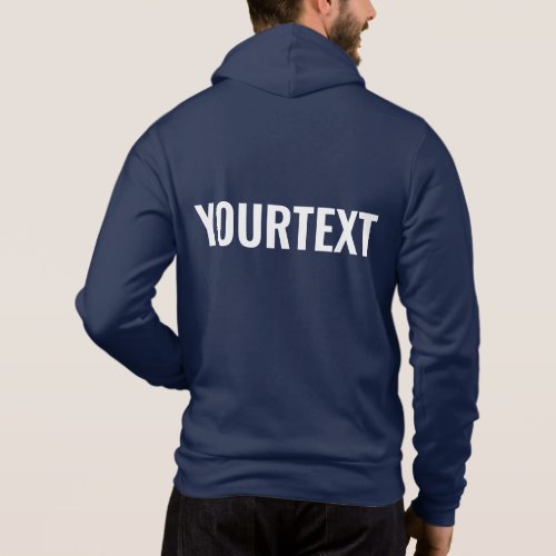 Your Image Logo Photo Text Mens Back Side Printed Hoodie