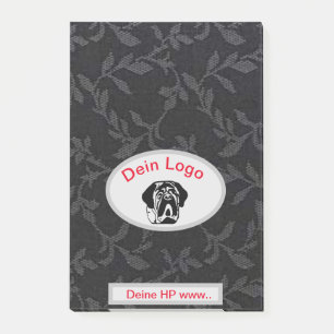 Your Image Mastiff Bulldog Logo Sticker Post-it Notes