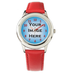Your Image See-Through Red Numbers 30 Pct Sheer Watch