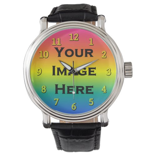 Your Image See_Through Yellow Numbers 30 Pct Sheer Watch