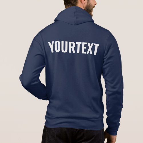 Your Image Text Mens Modern Back Side Printed Hoodie