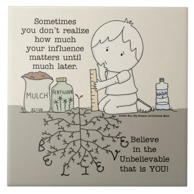 Your Influence Matters Ceramic Tile (Front)