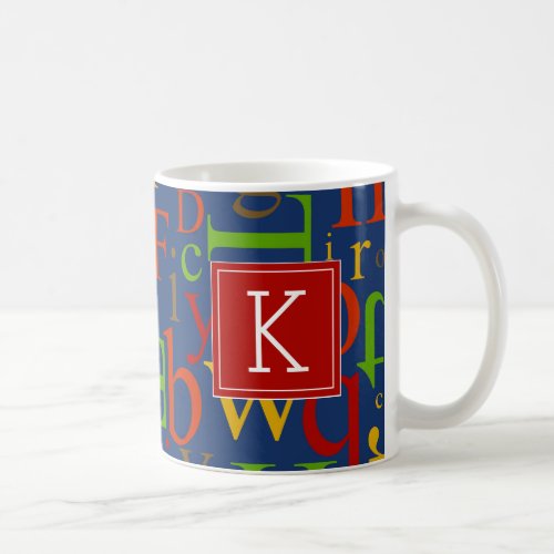 Your Initial  Colorful Alphabet Coffee Mug