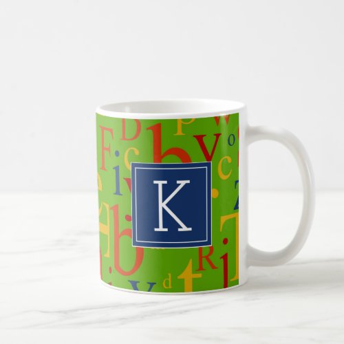 Your Initial  Colorful Alphabet Coffee Mug