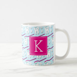 Your Initial Cute Teeth Coffee Mug