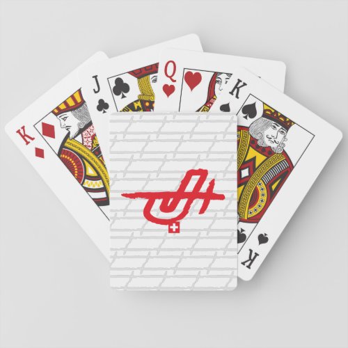 Your initial letter J letter SUISSE v TRACE Poker Cards