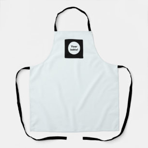 Your Initial Monogram Black Straps White Apron