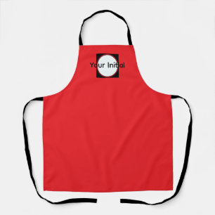 Your Initial Monogram Red Apron
