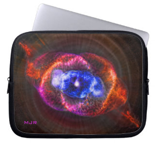 Your initials, Cats Eye Nebula Laptop Sleeve