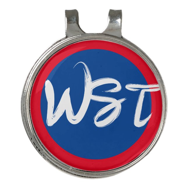 Your Initials Customized Golf Ball Marker Hat Clip (Front)