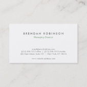 YOUR INITIALS LOGO on GREEN No. 2 Business Card (Back)