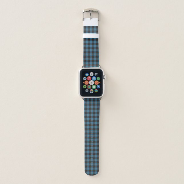 Your initials on Angus District Ancient tartan Apple Watch Band (Front)