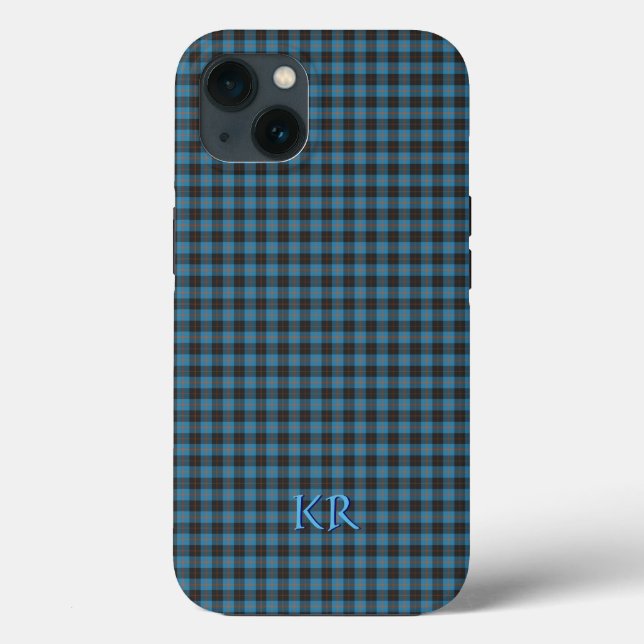 Your initials on Angus District Ancient tartan Case-Mate iPhone Case (Back)