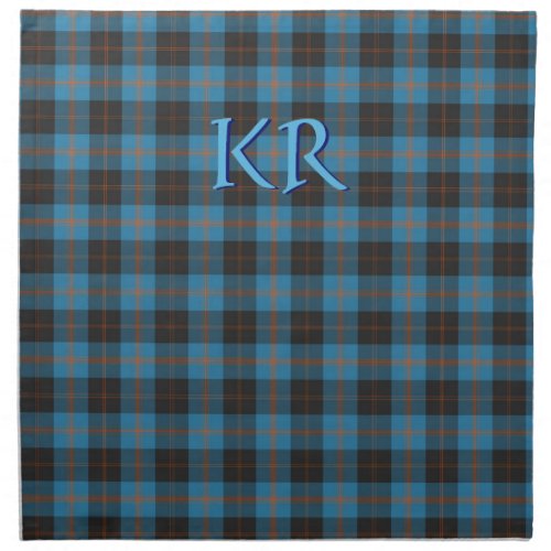 Your initials on Angus District Ancient tartan Cloth Napkin