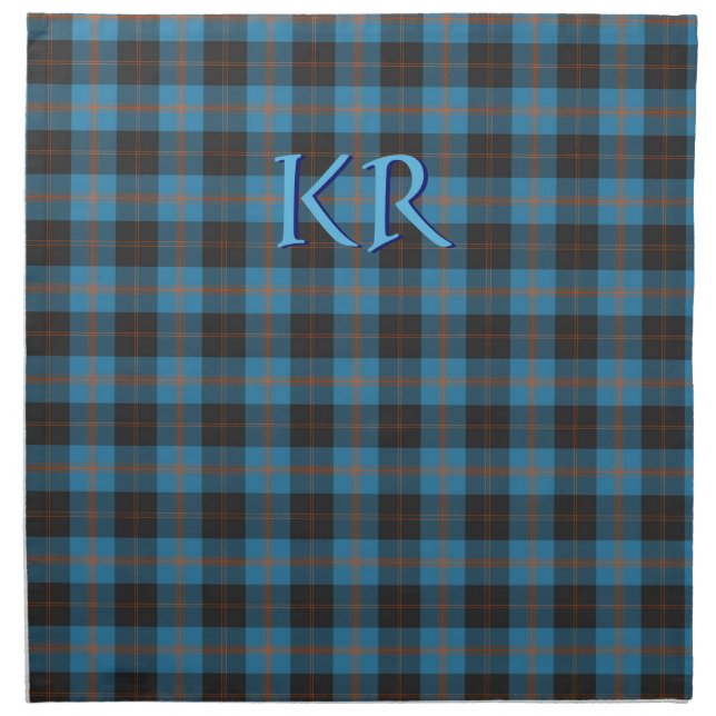 Your initials on Angus District Ancient tartan Cloth Napkin (Front)
