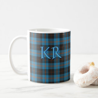 Your initials on Angus District Ancient tartan Coffee Mug