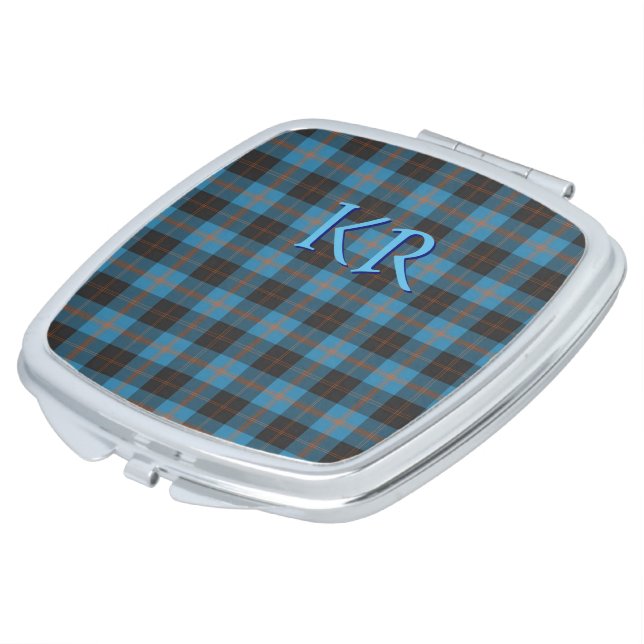 Your initials on Angus District Ancient tartan Compact Mirror (Turned)