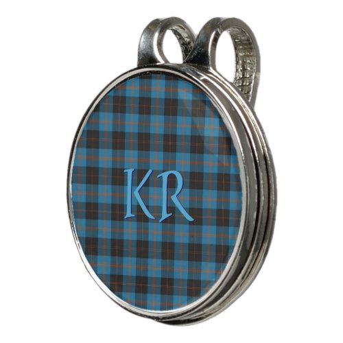 Your initials on Angus District Ancient tartan Golf Hat Clip