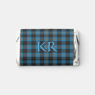 Your initials on Angus District Ancient tartan Hershey's Miniatures