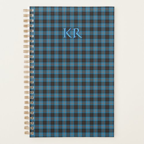 Your initials on Angus District Ancient tartan Planner