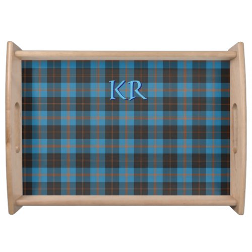 Your initials on Angus District Ancient tartan Serving Tray