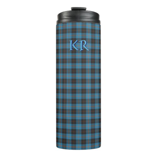 Your initials on Angus District Ancient tartan Thermal Tumbler