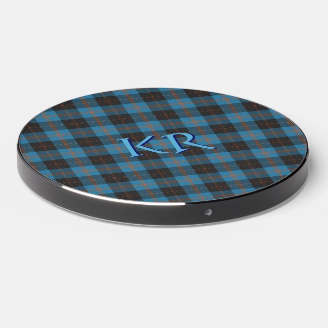 Your initials on Angus District Ancient tartan Wireless Charger (Front 2)