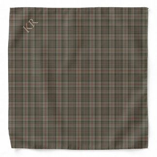 Your initials on Balmoral Royal tartan Bandana