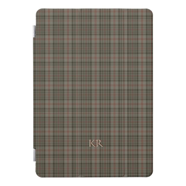 Your initials on Balmoral Royal tartan iPad Pro Cover (Front)
