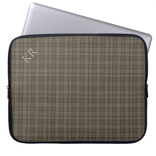 Your initials on Balmoral Royal tartan Laptop Sleeve