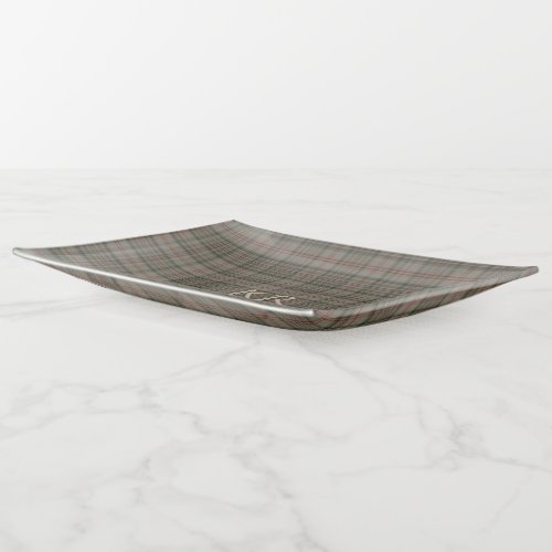 Your initials on Balmoral Royal tartan Trinket Tray