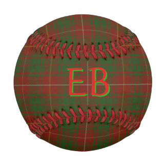 Your initials on Bruce Clan tartan Baseball