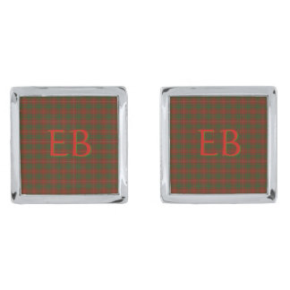 Your initials on Bruce Clan tartan Cufflinks