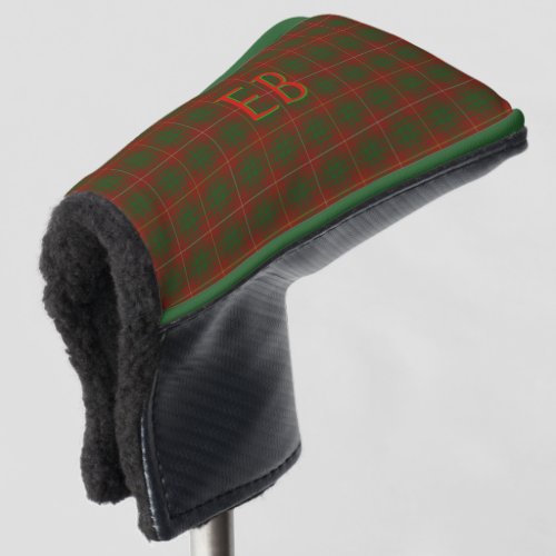 Your initials on Bruce Clan tartan Golf Head Cover