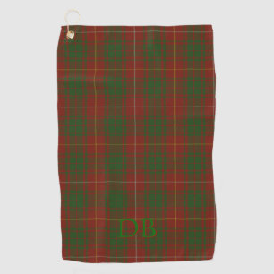 Your initials on Bruce Clan tartan Golf Towel