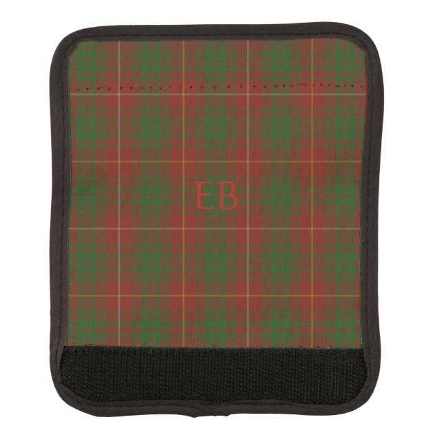 Your initials on Bruce Clan tartan Luggage Handle Wrap (Front)