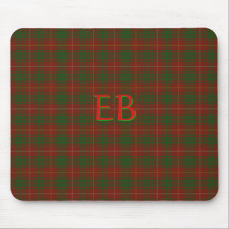 Your initials on Bruce Clan tartan Mouse Pad