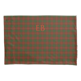 Your initials on official Bruce Clan tartan Pillow Case