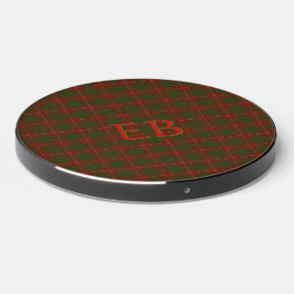 Your initials on official Bruce Clan tartan Wireless Charger